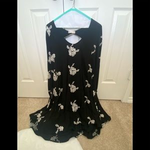 Emboroided Black & Cream Dress